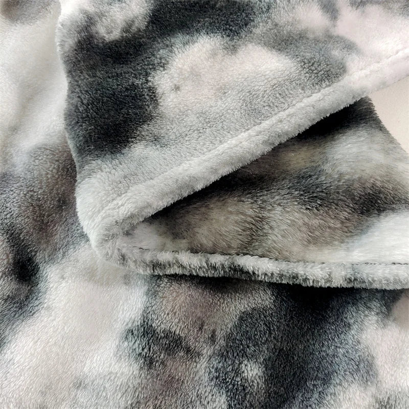 Luxury Gradient Faux Fur Throw Blanket