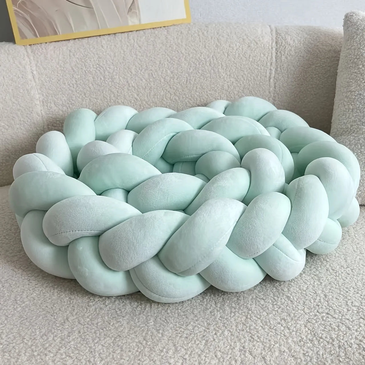 Serene Natural Geometric Floor Cushion