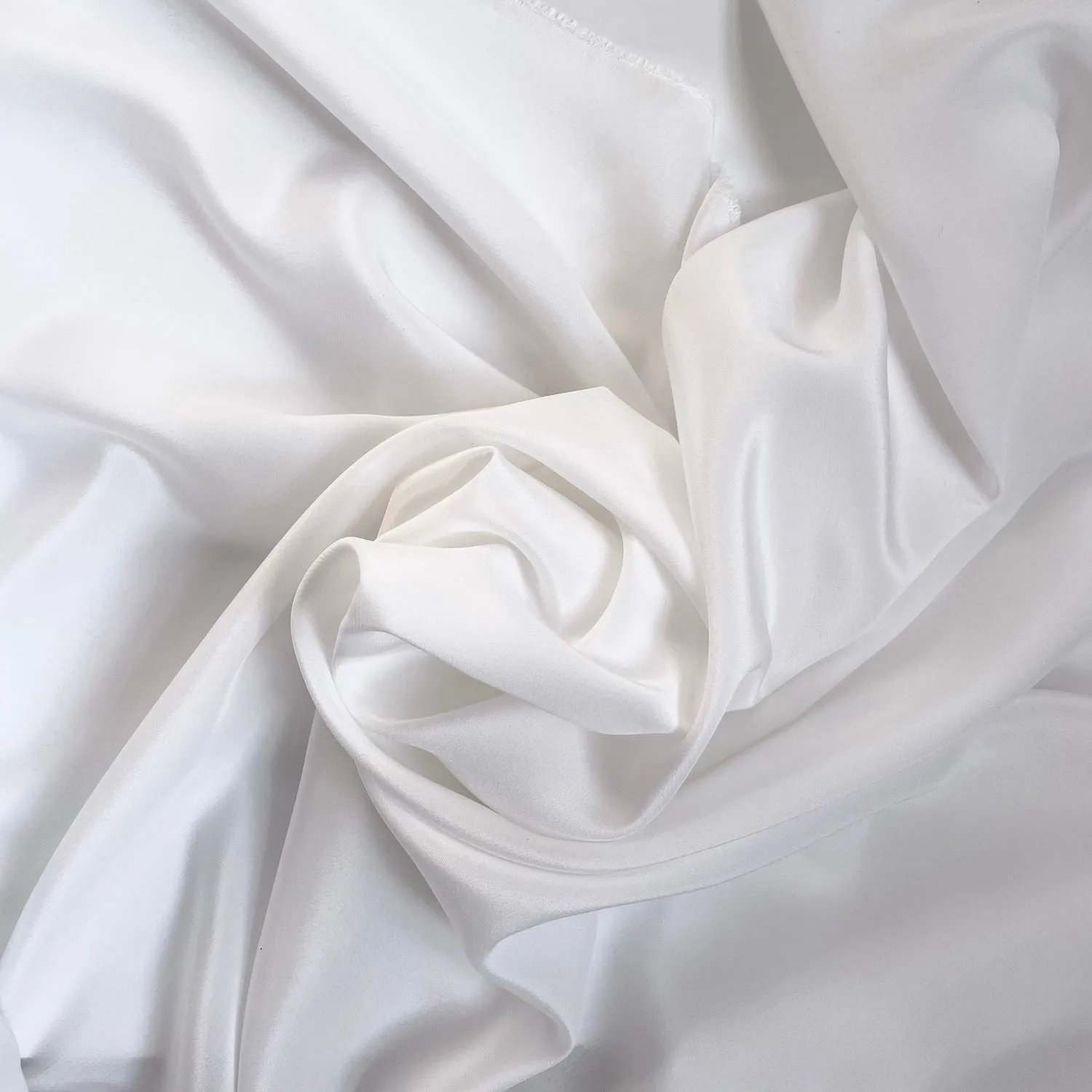 1/4 yard remnant Silk Crepe de Chine - White