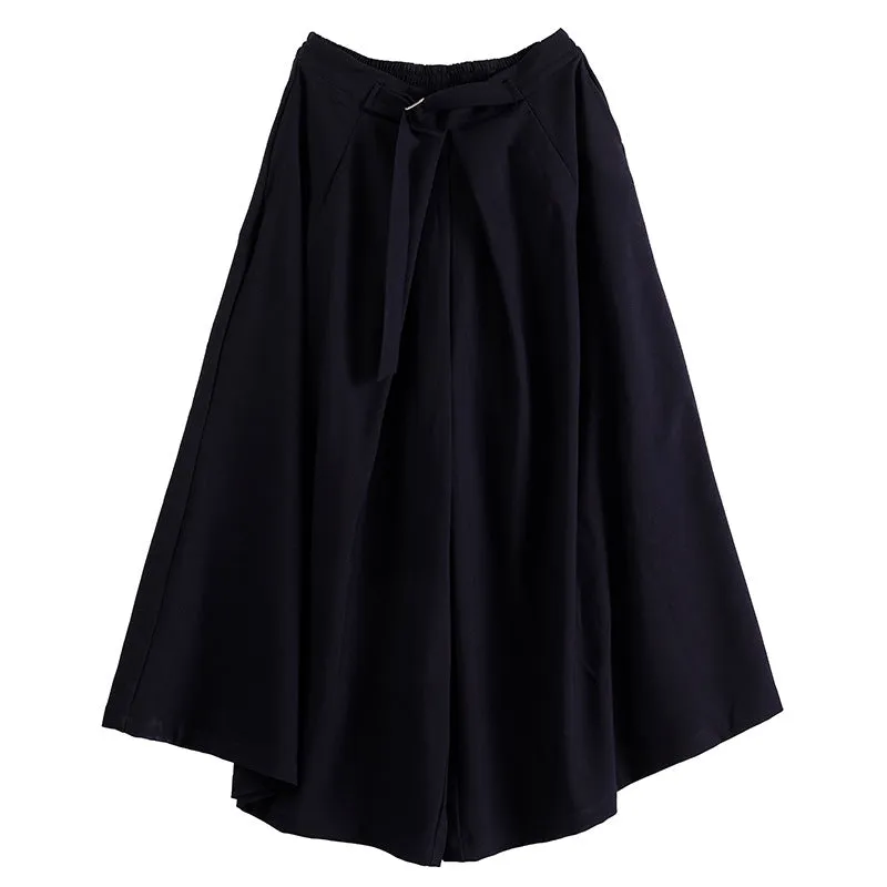 A-line Culottes Casual Pants