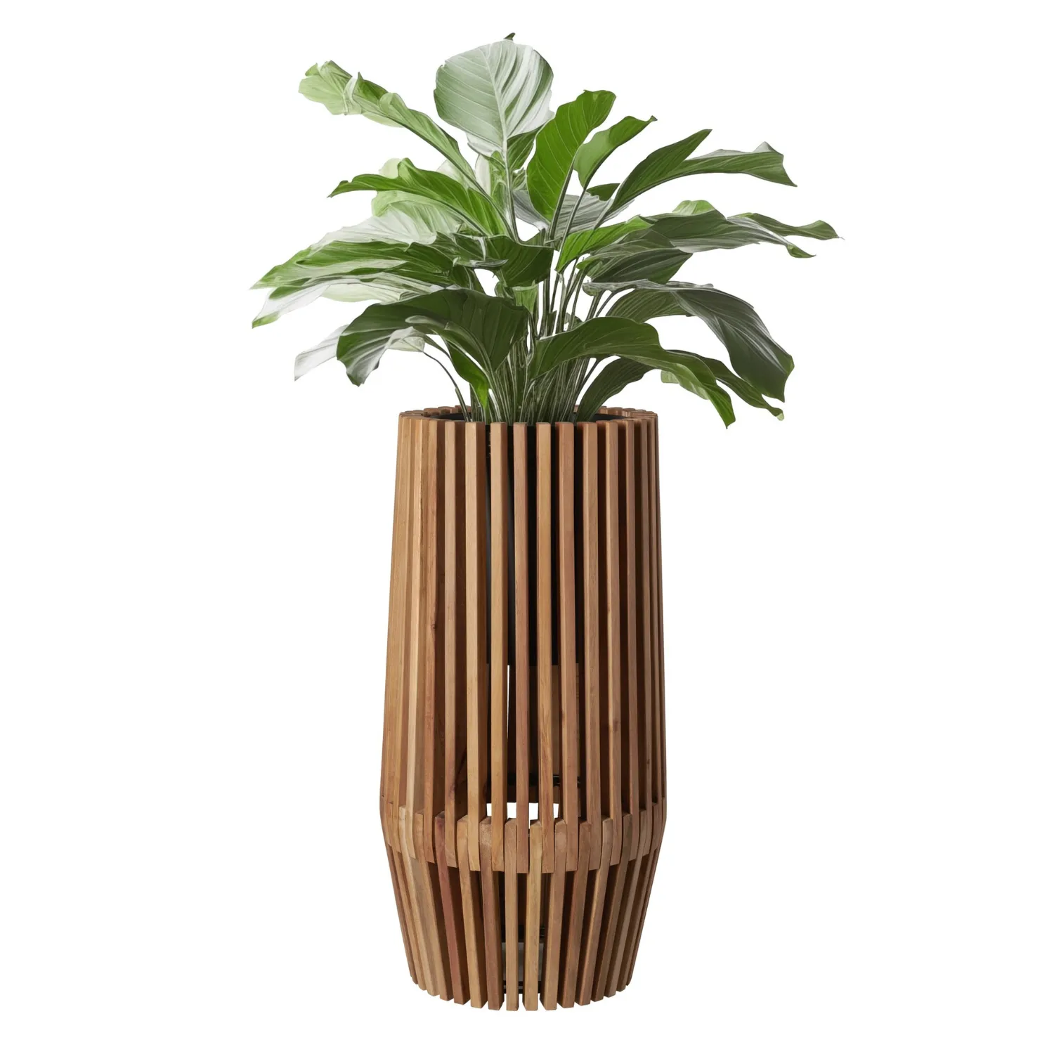 Acacia Wood Slat Planter