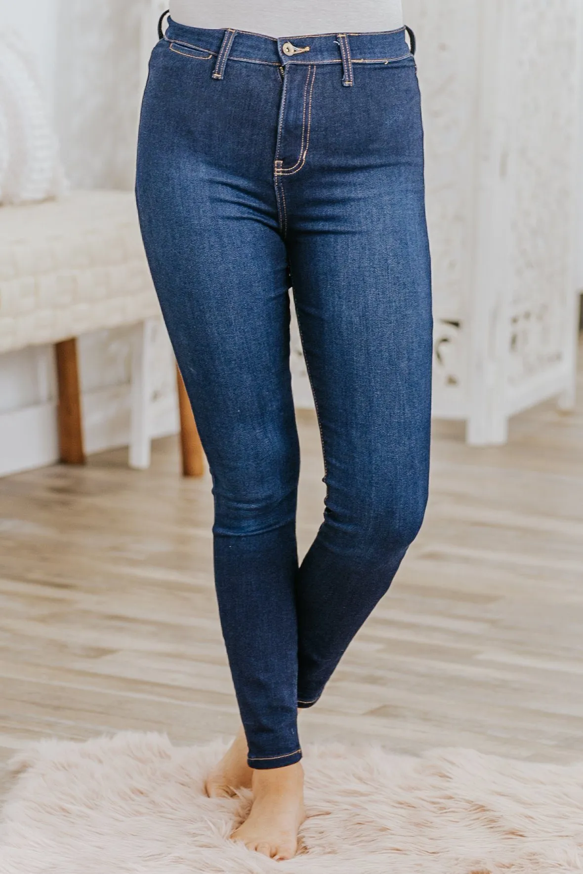 Andrea Kendall   Kylie High Rise Dark Wash Jeans