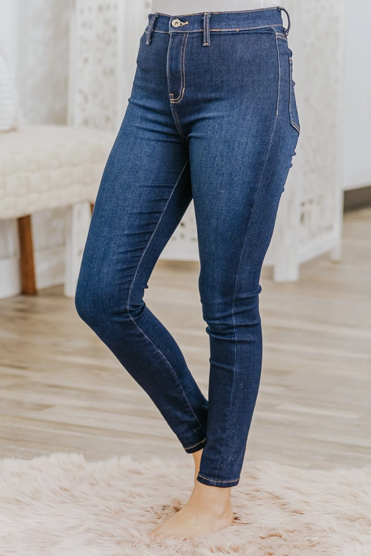 Andrea Kendall   Kylie High Rise Dark Wash Jeans