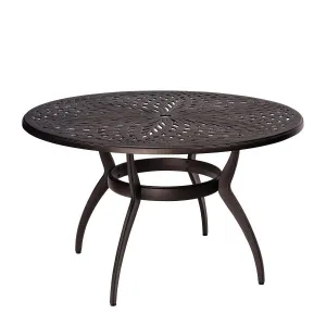 Apollo Round Umbrella Dining Table By Woodard