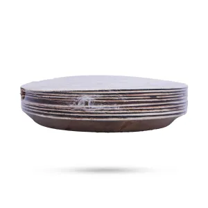 Areca Leaf Plate Set - 12 Inches | 10 Pcs/ Round Shape Areca Palm Plates/ Disposable Plate for Temple/ 830 Gms