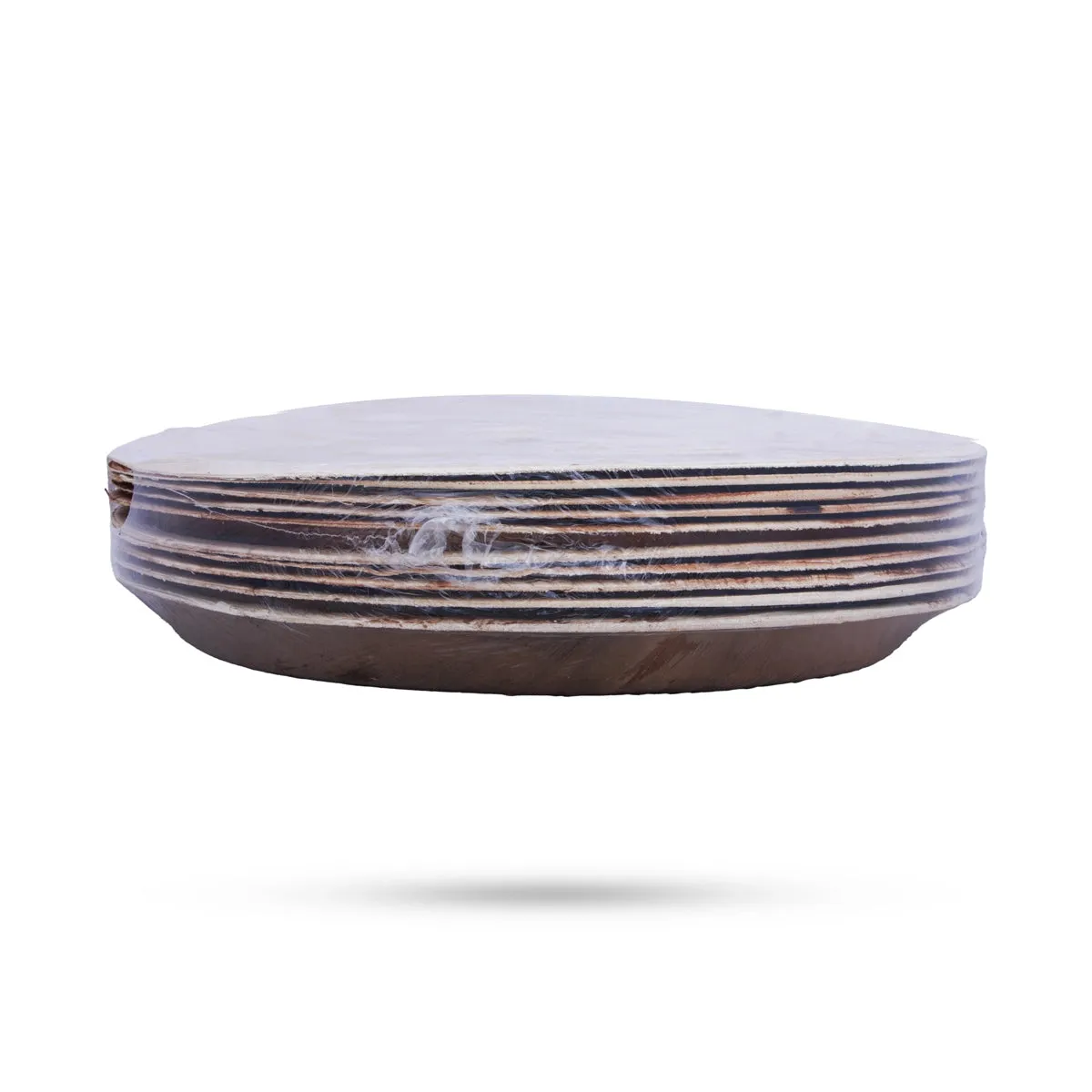 Areca Leaf Plate Set - 12 Inches | 10 Pcs/ Round Shape Areca Palm Plates/ Disposable Plate for Temple/ 830 Gms