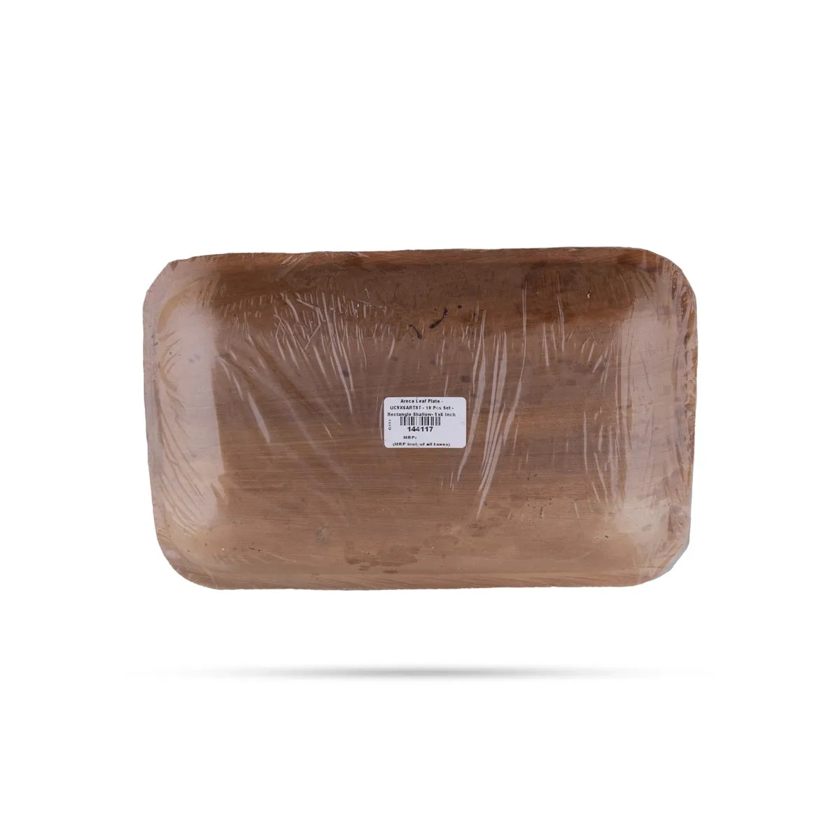 Areca Leaf Plate Set - 9 x 6 Inches | 10 Pcs/ Rectangle Shape Areca Palm Plates/ Disposable Plate/ 400 Gms