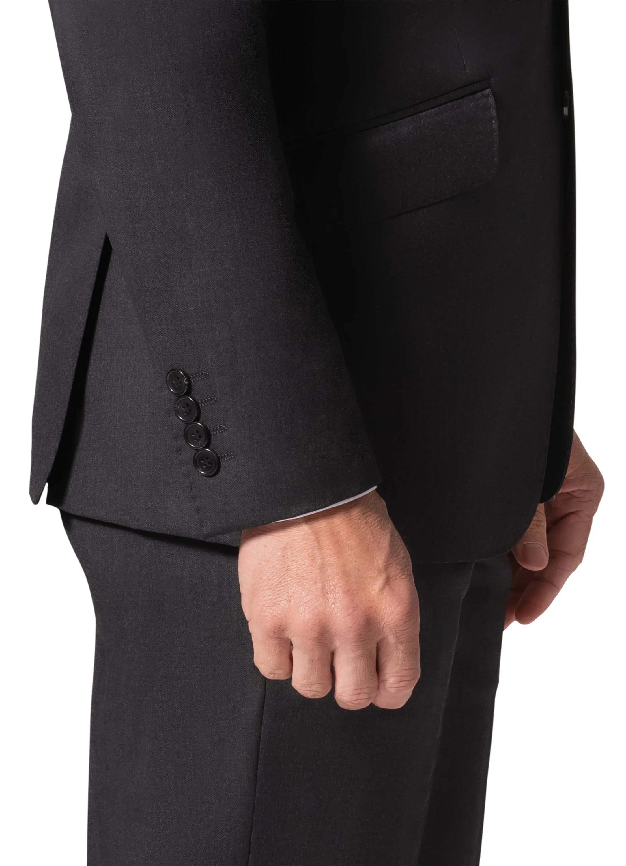 Berragamo - Reda | Modern Fit 2-Piece Solid Suit - Charcoal