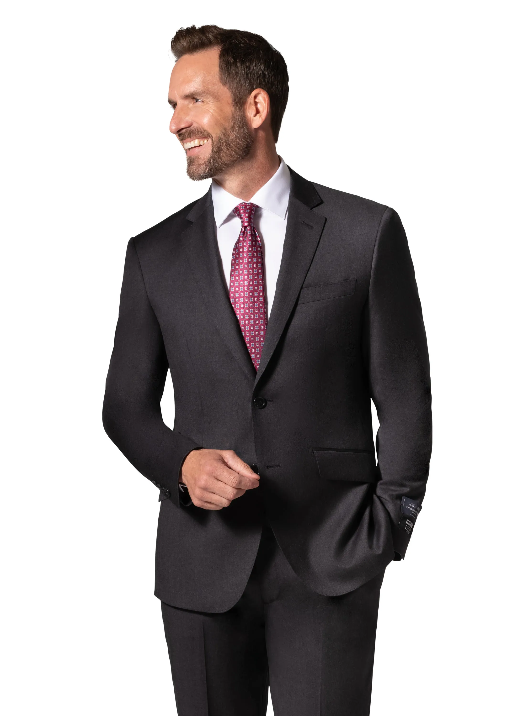 Berragamo - Reda | Modern Fit 2-Piece Solid Suit - Charcoal