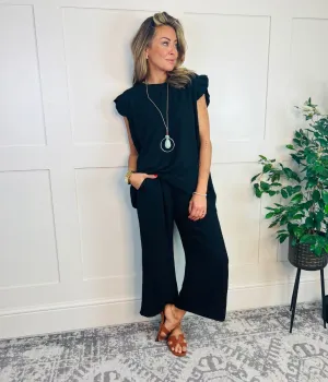 Black Necklace Co Ord Set