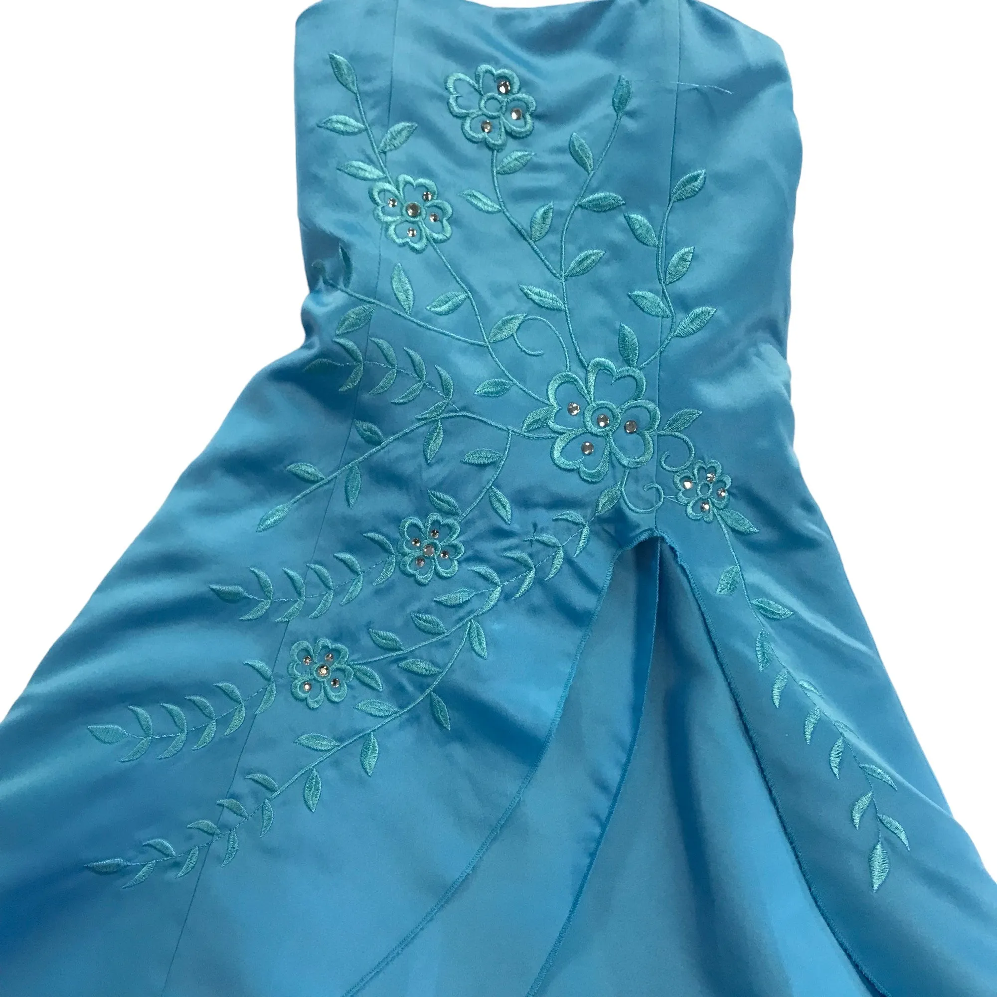 Blue formal dress 6 years flared skirt and short sleeve bolero