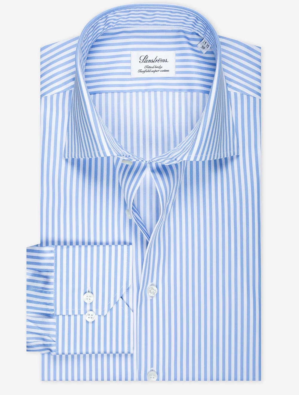 Blue Stripe Fitted Body Cotton Shirt