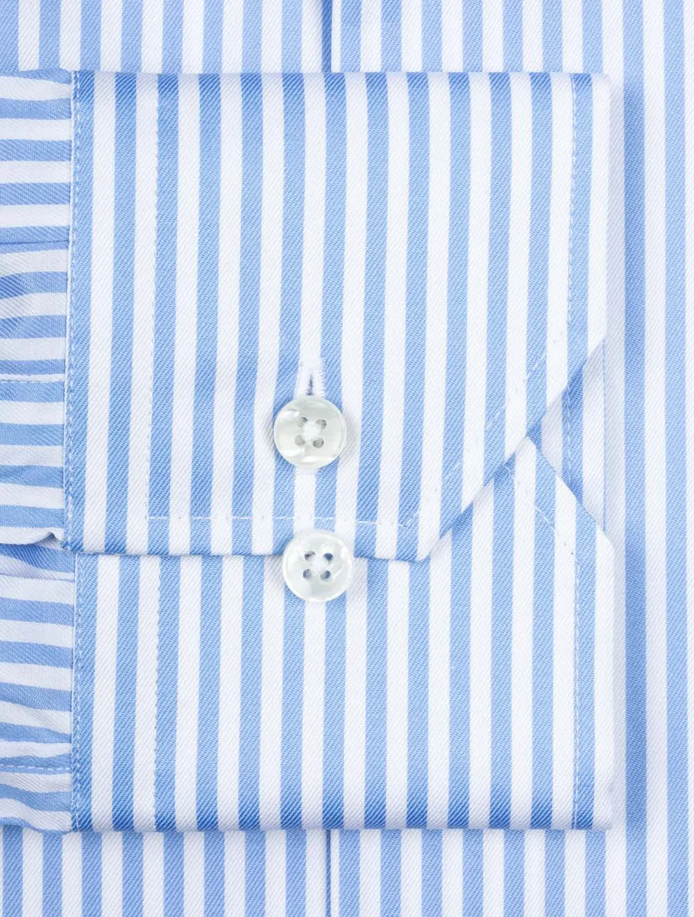 Blue Stripe Fitted Body Cotton Shirt