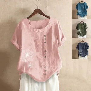 Brand Blouses Woman Summer O-Neck Big Size