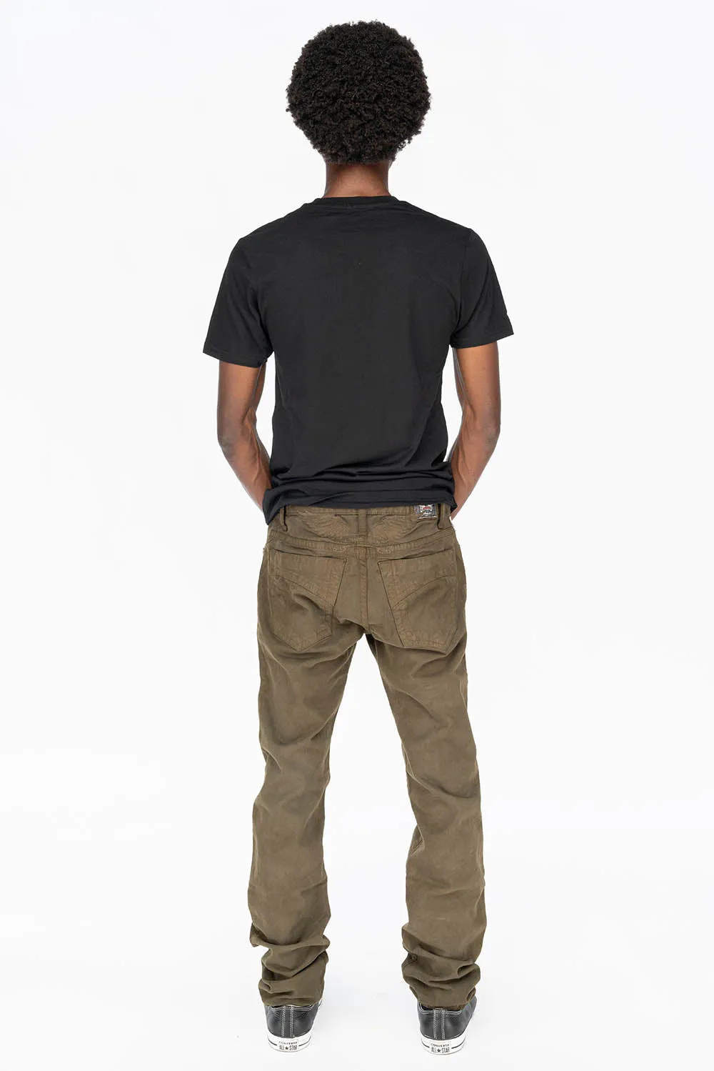 CLASSIC 5 POCKET STRAIGHT LEG JEANS IN DARK GREEN