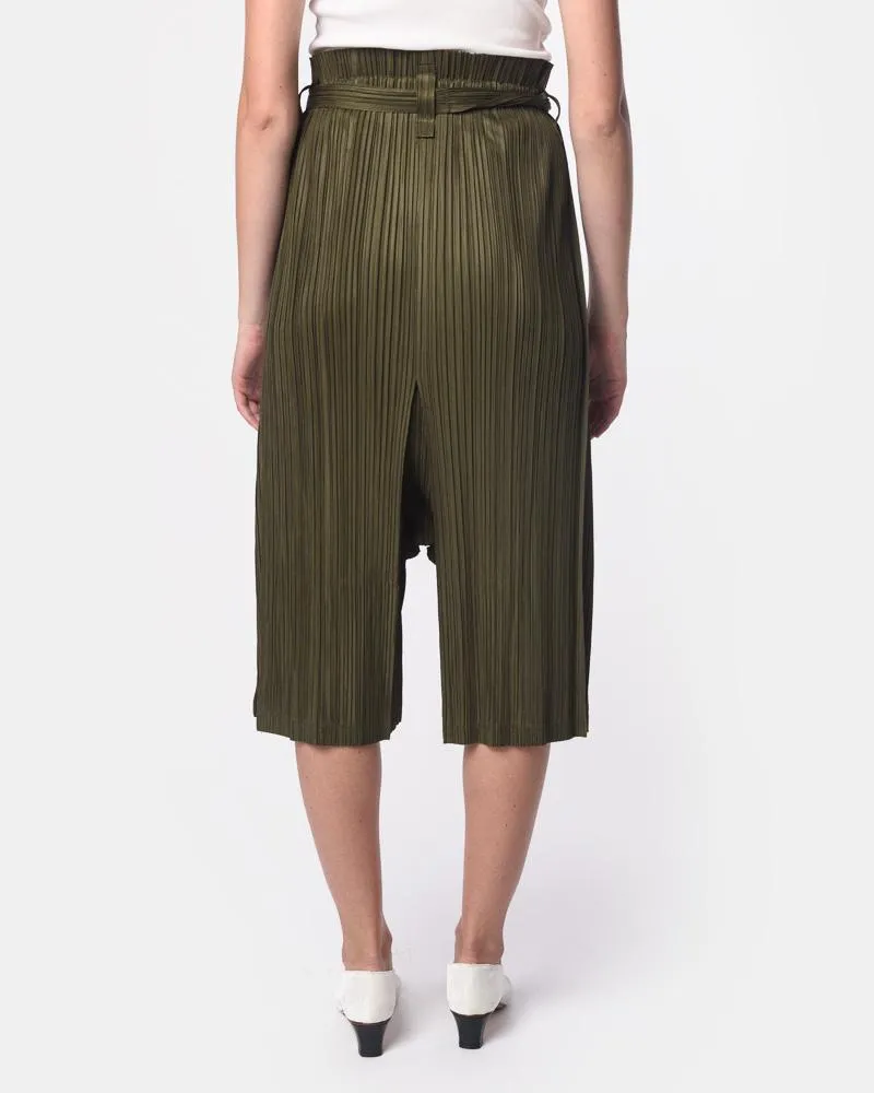 Culottes with Belt in Olive