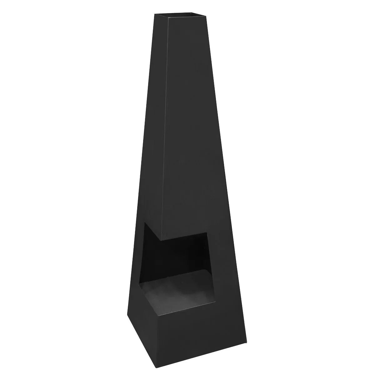 Dellonda DG105 Black Steel Chiminea for Outdoor Use