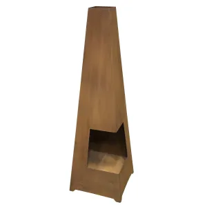 Dellonda DG106 Corten Steel Chiminea for Outdoor Use