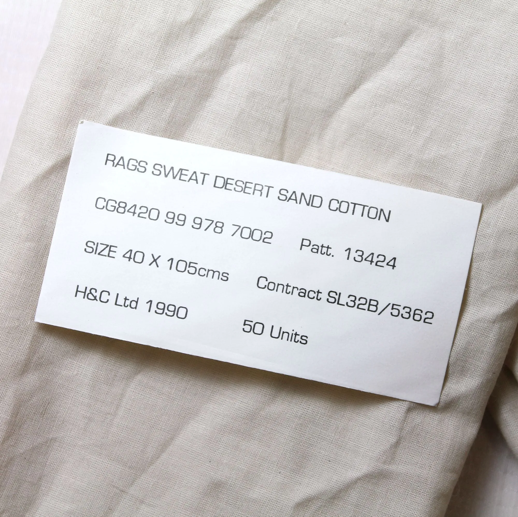 DESERT COTTON SWEAT RAG - BEIGE/SAND