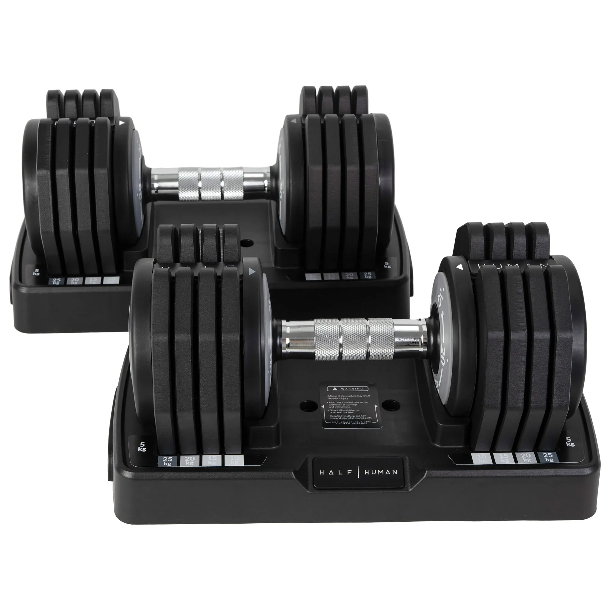 Half Human 25kg Adjustable Dumbbell Set With Stand