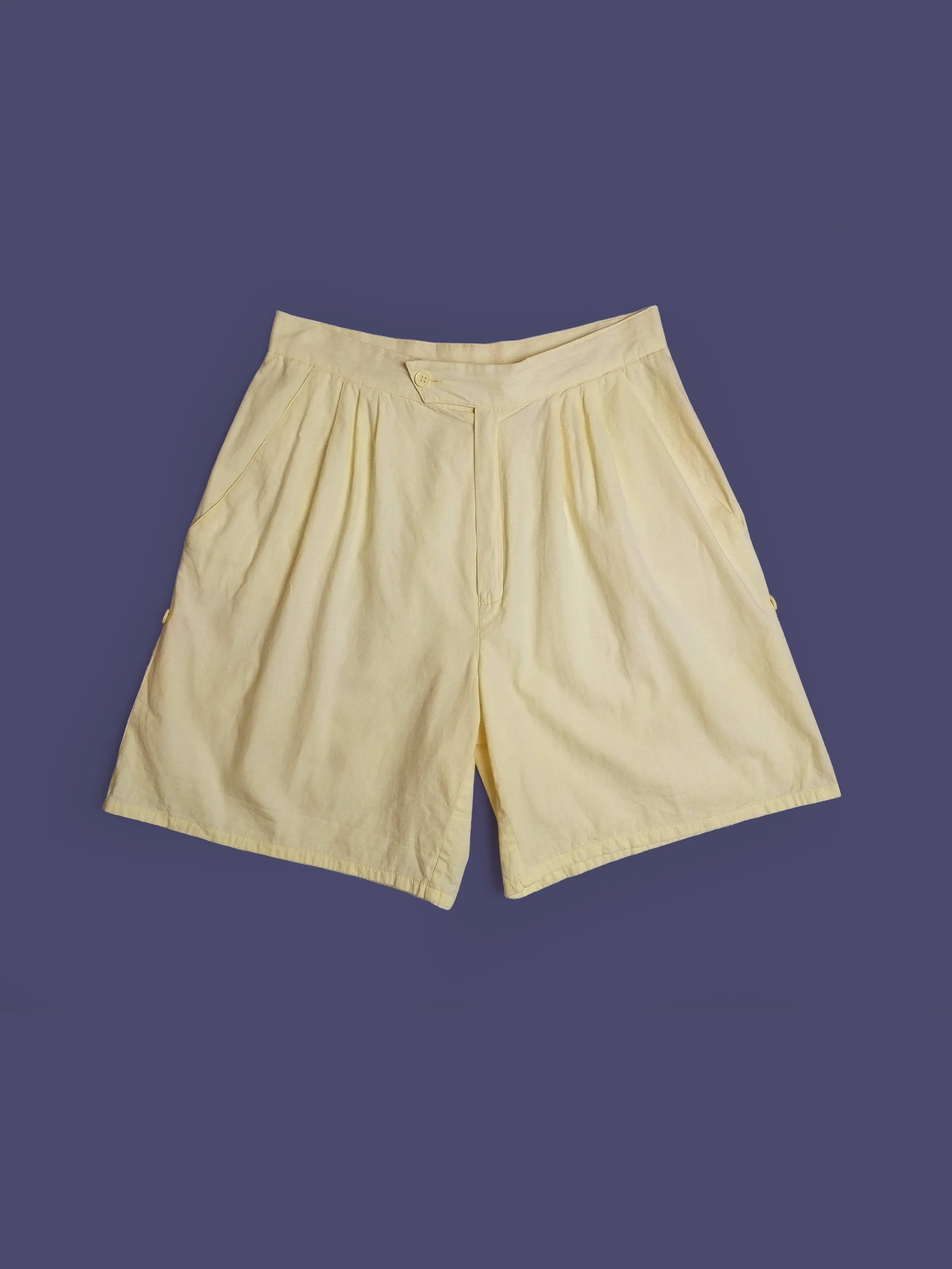 High Waist Retro Cotton Shorts - size XS-S / 40