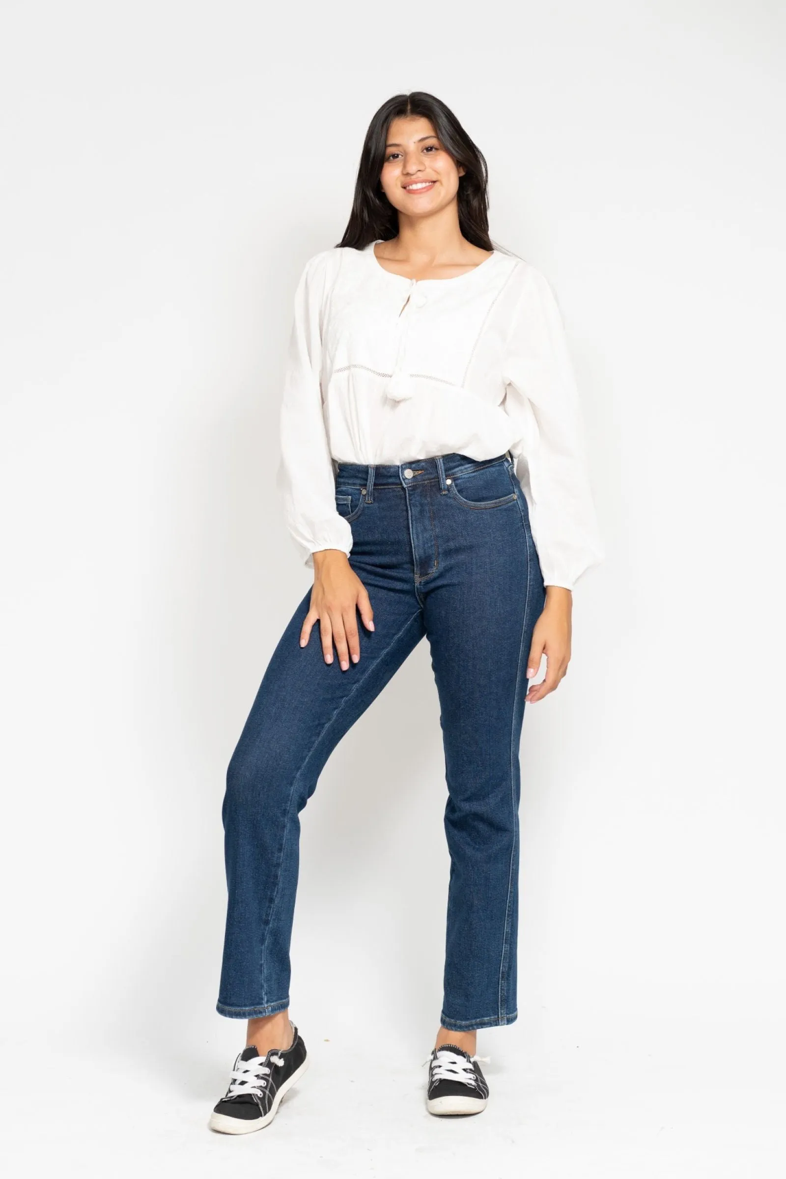 Judy Blue Reg/Plus High Waist Tummy Control Classic Straight Jeans