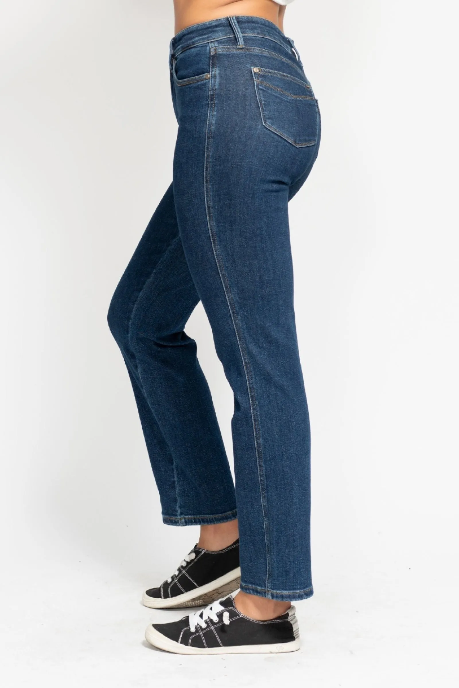 Judy Blue Reg/Plus High Waist Tummy Control Classic Straight Jeans