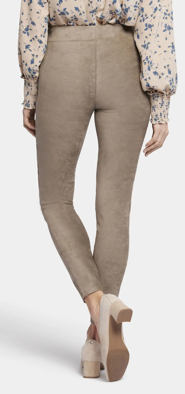 Legging Broek Lichtbruin Stretch Faux Suède | Saddlewood