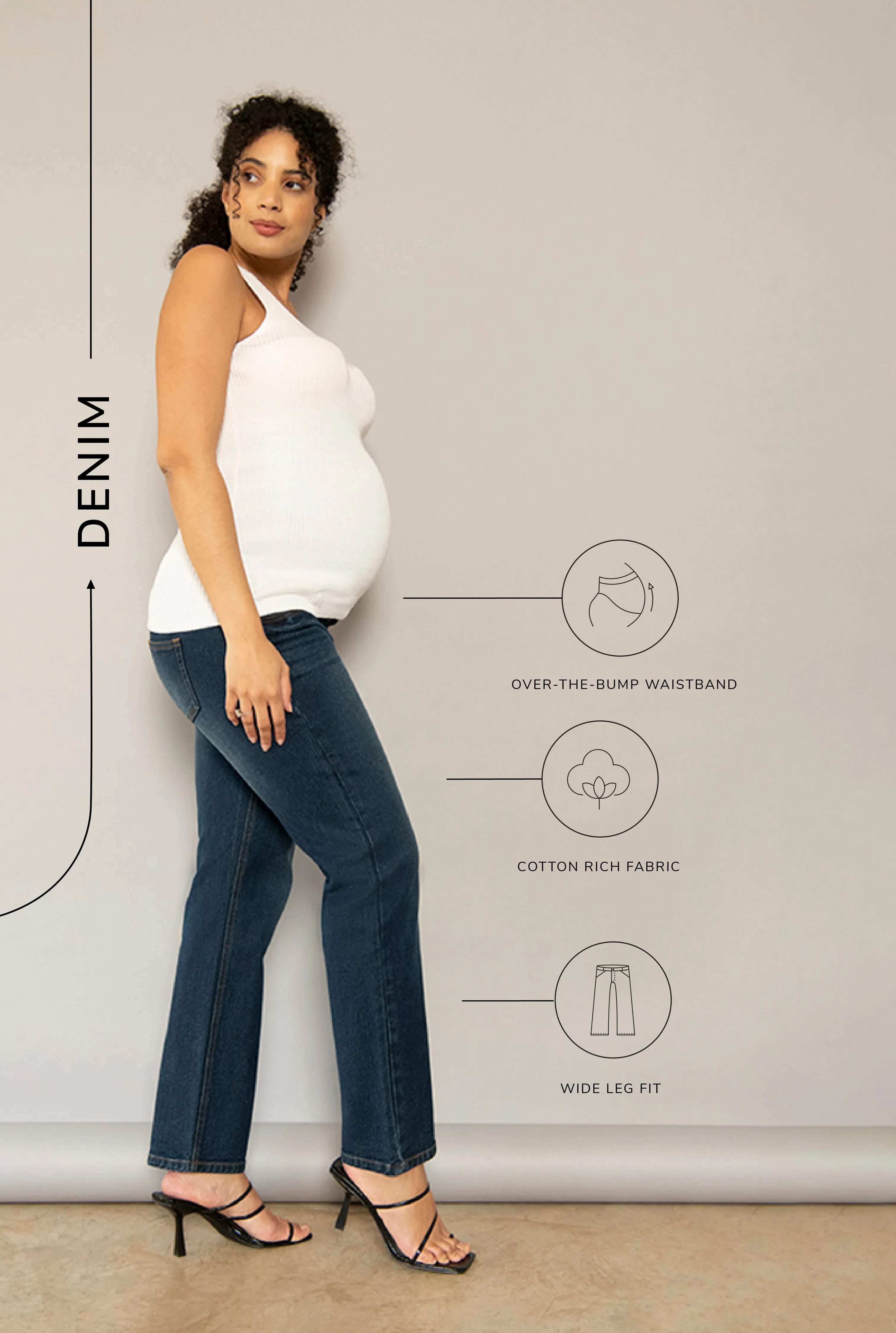 Maternity Straight Jeans - Dark Blue