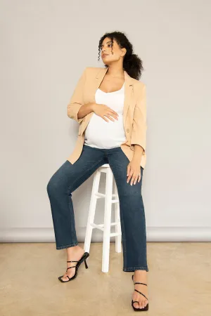 Maternity Straight Jeans - Dark Blue