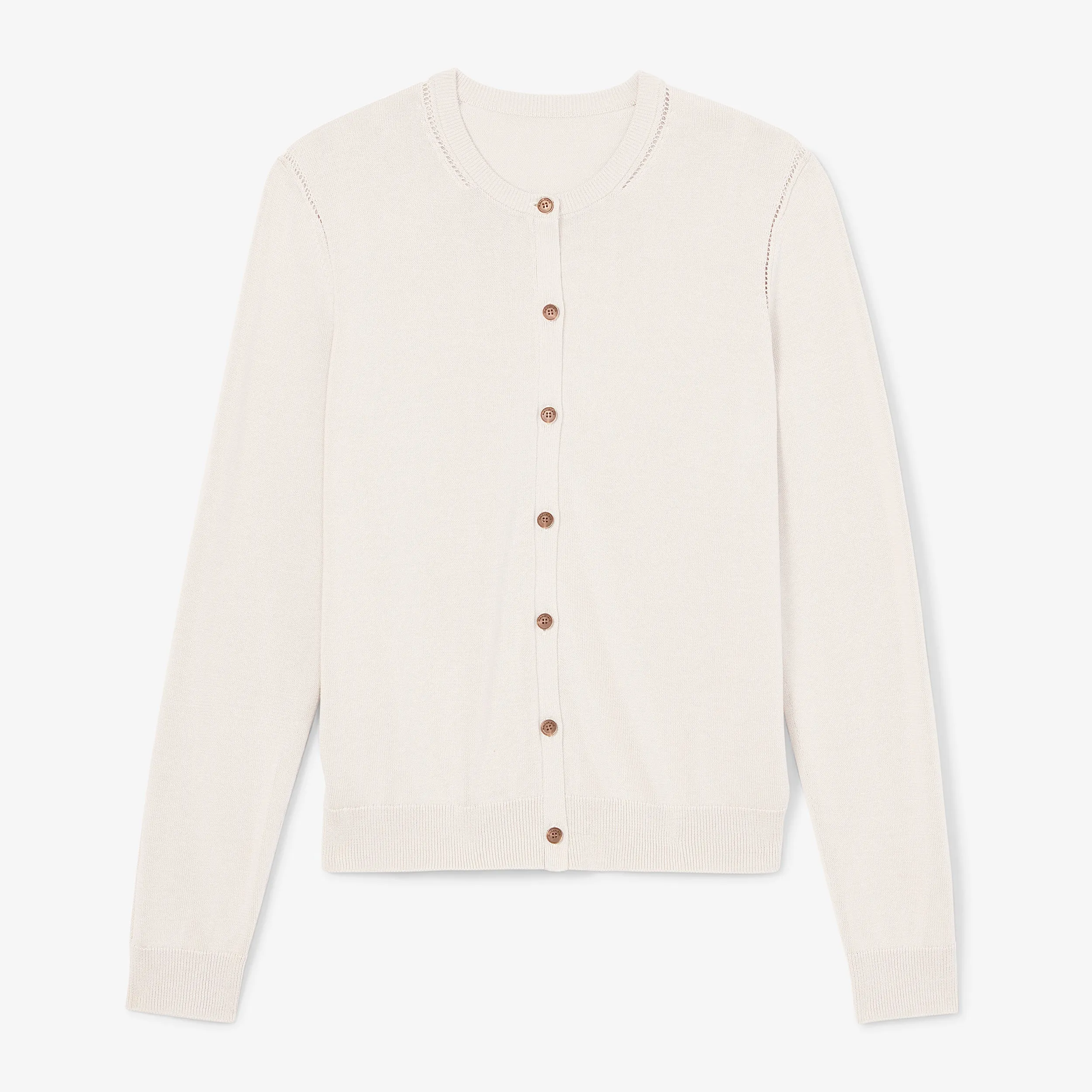 Mel Cardigan - Cotton Silk Knit :: Ivory