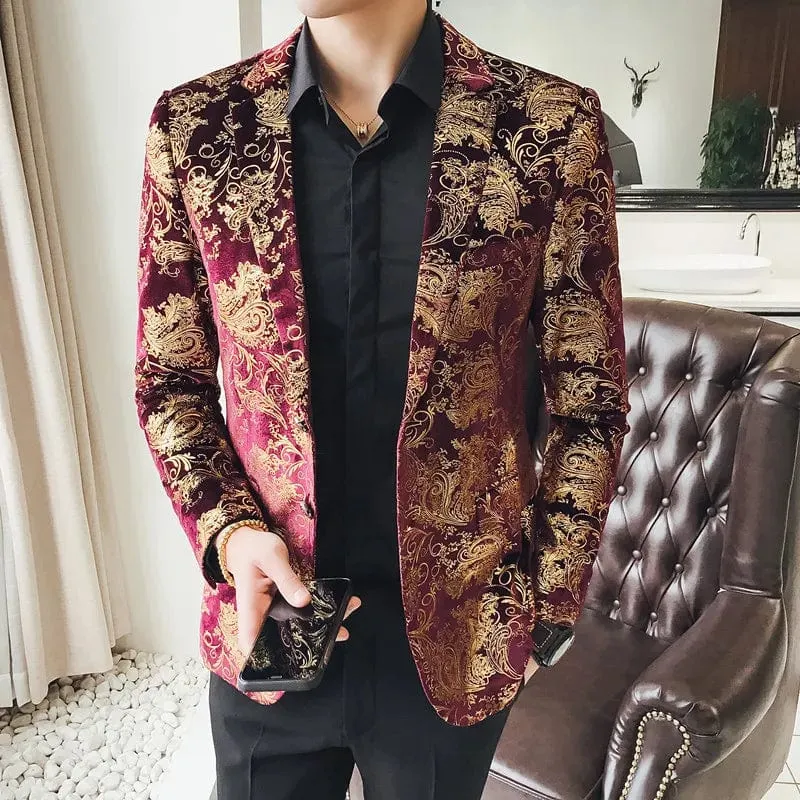 Men's Party Blazer Slim Fit Fashion Jacket