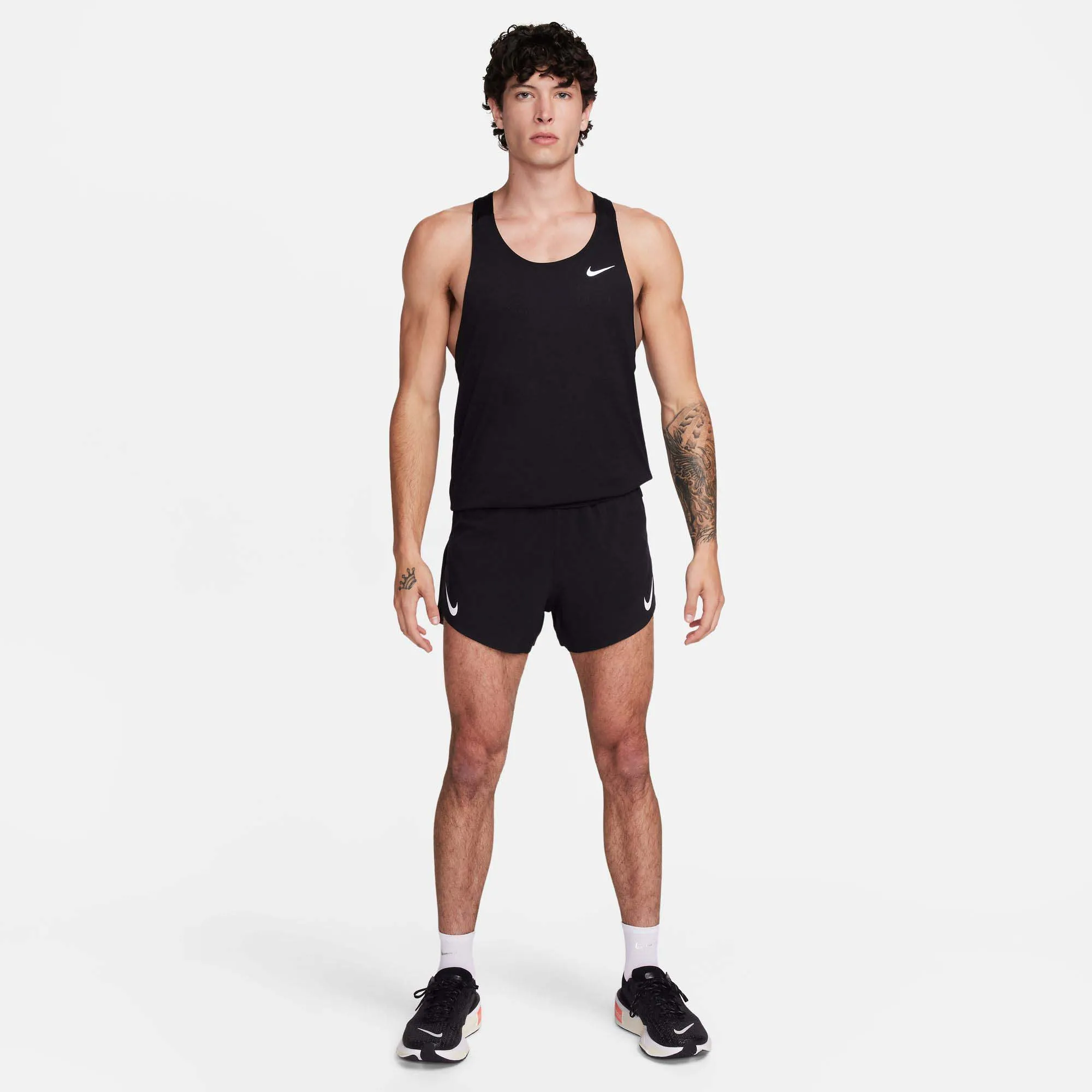 Nike | Men's AeroSwift Dri-FIT ADV 4" Brief-Lined Running Shorts - Black/Summit White