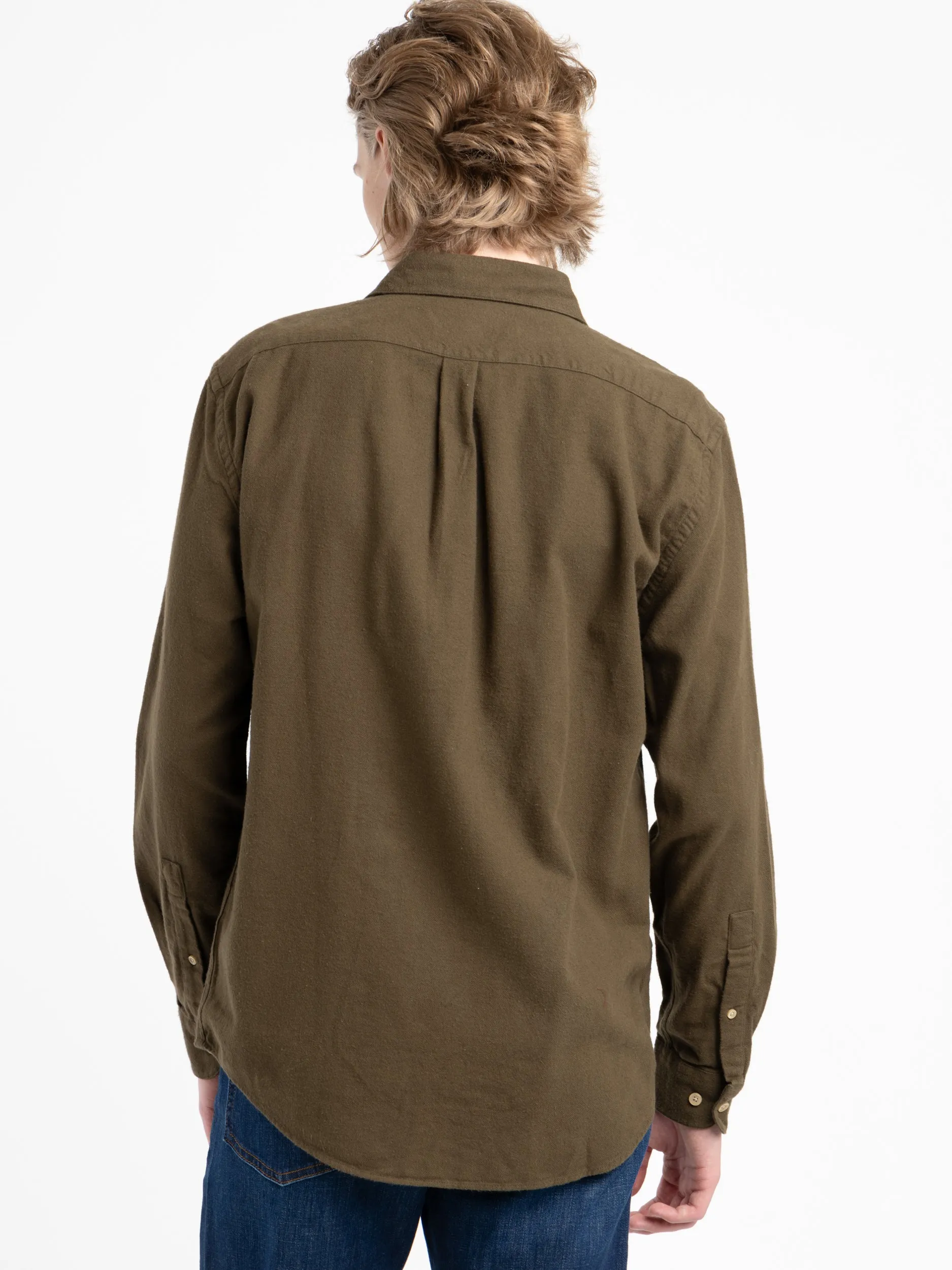 Olive Green Teca Flannel Shirt