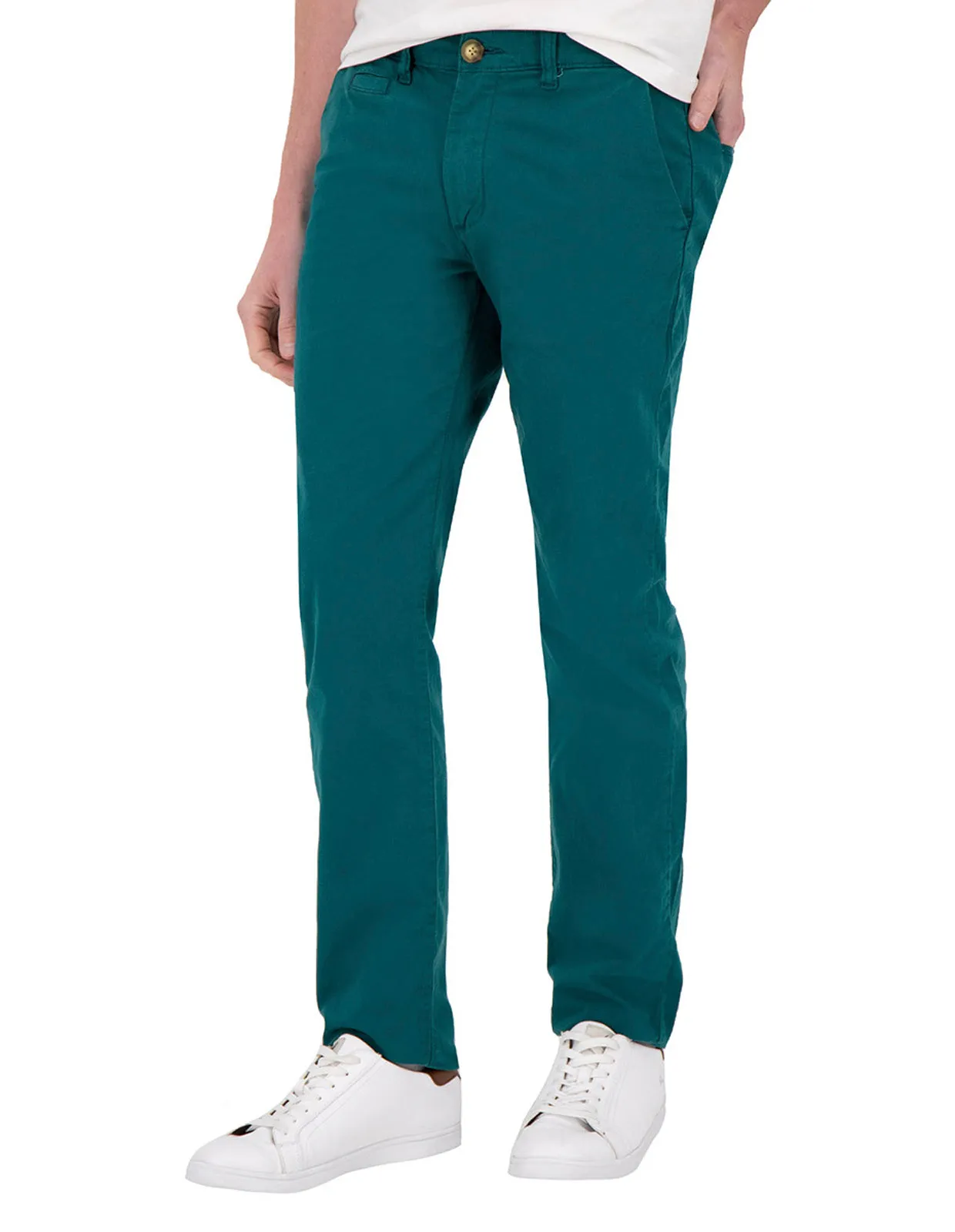 Pantalón Chino de Gabardina - Verde Teal