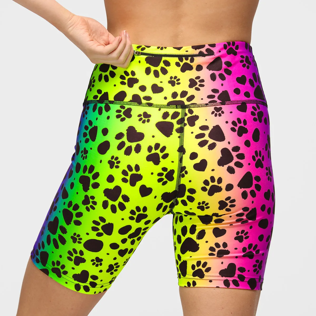 Pawfect Rainbow Running Shorts