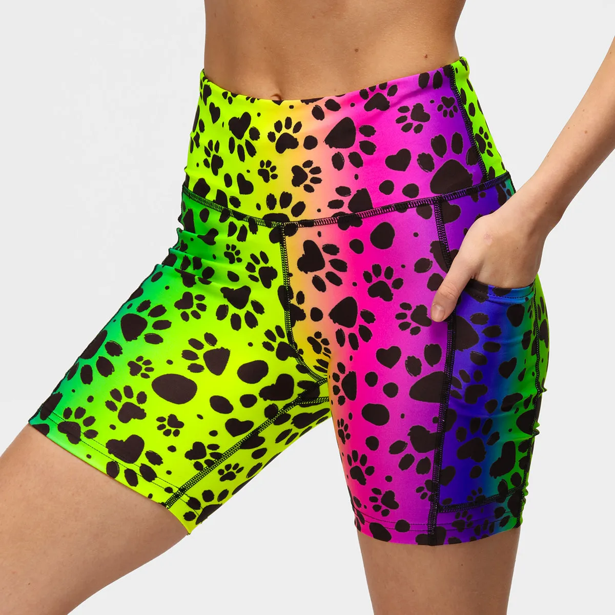 Pawfect Rainbow Running Shorts