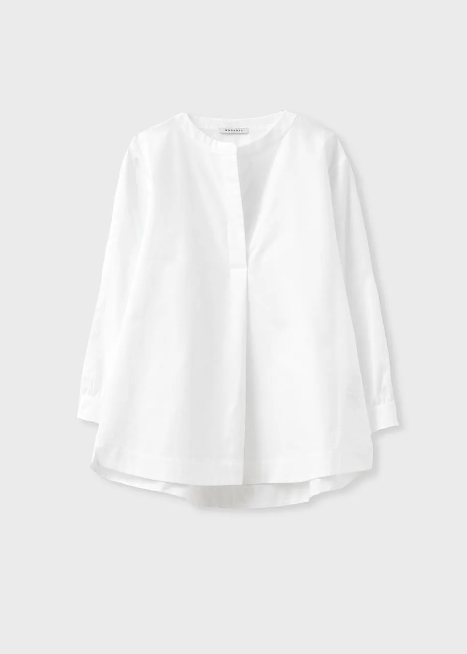 Poplin Top - White