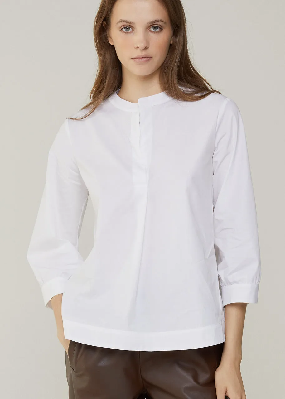 Poplin Top - White