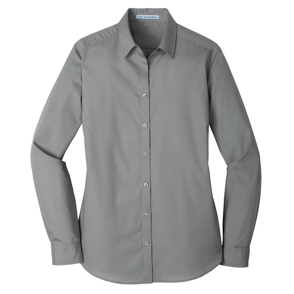 Port Authority® Ladies Long Sleeve Carefree Poplin Shirt