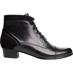 Regarde Le Ciel Women's Stefany-377 Lace / Zip Up Ankle Boot Black Leather