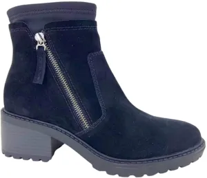 Salvia Demi Boot - Black Vizalo Suede