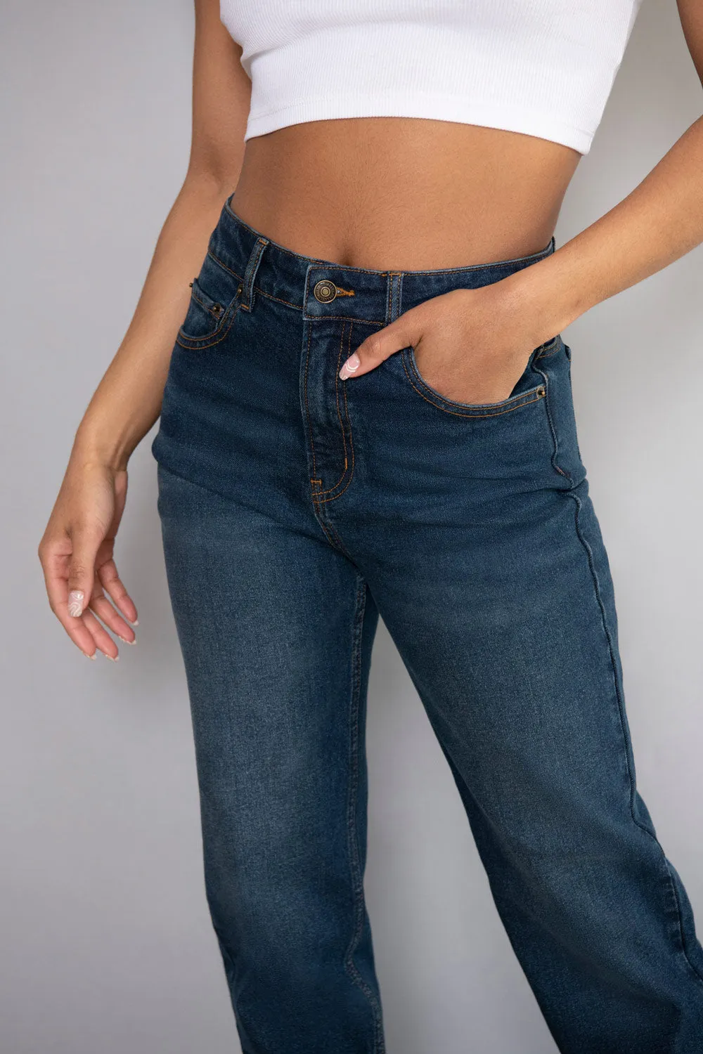 Straight Jeans - Dark Blue