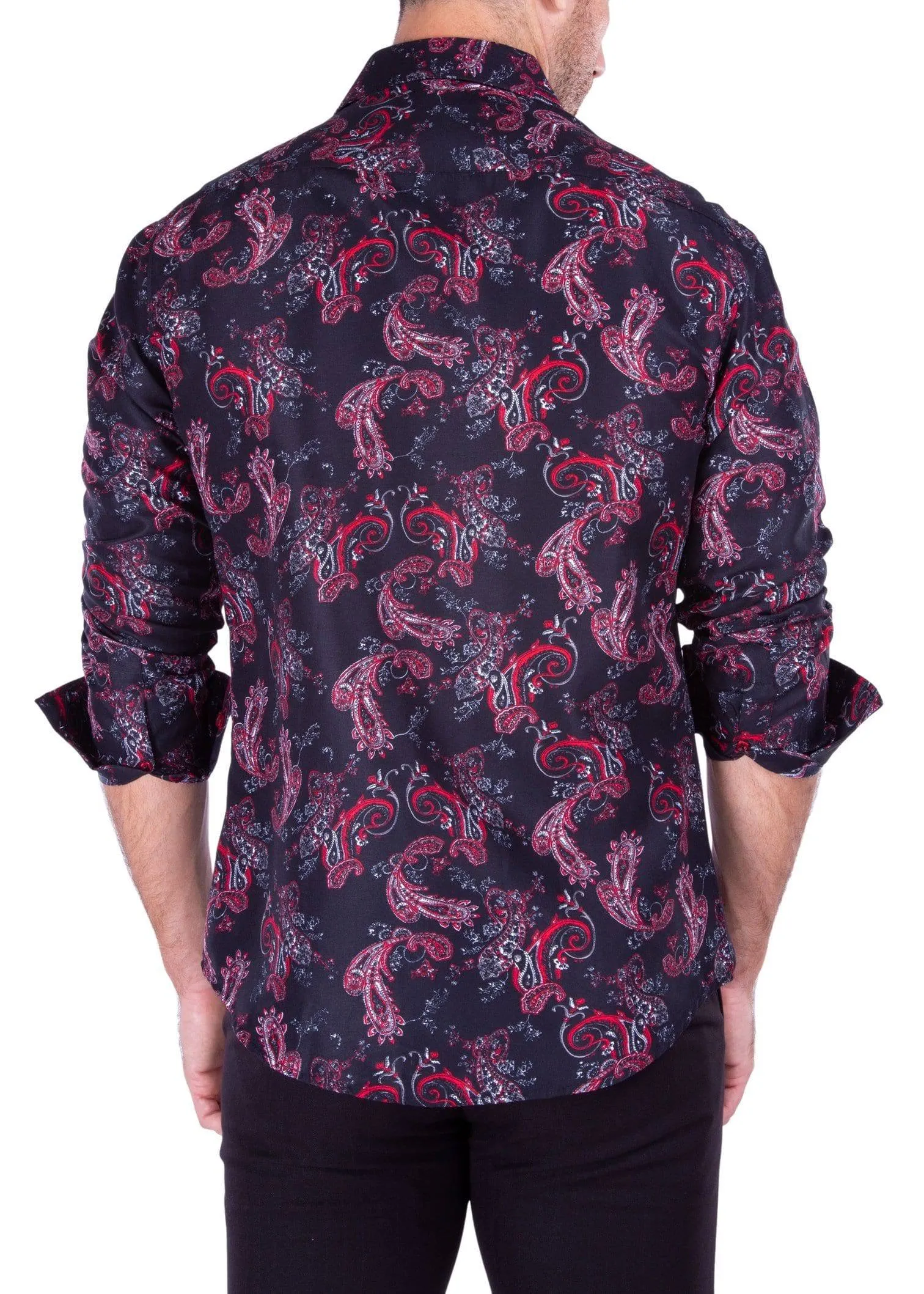 Stylish Black Paisley Print Men's Shirt - Shop Online at DnK Mobile