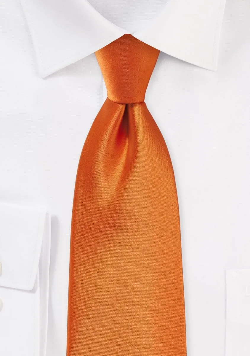 Tangerine Solid Necktie