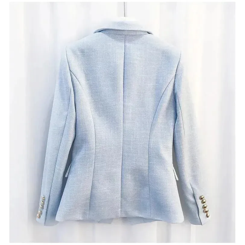 The Priscilla Slim Fit Blazer - Powder Blue