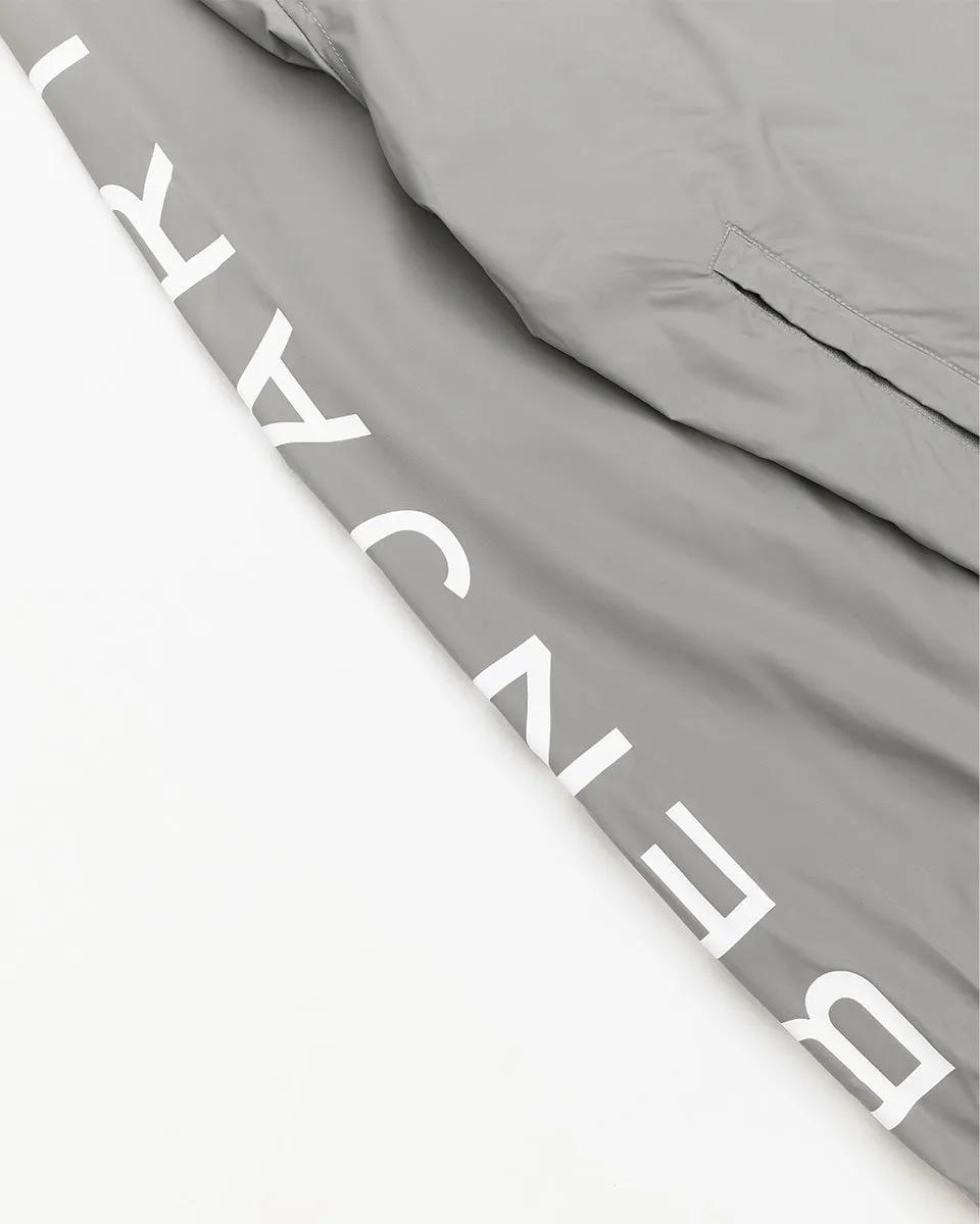 Vertical Text Windbreaker - Grey