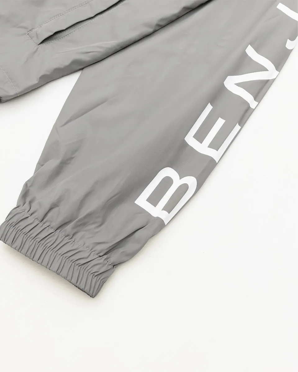 Vertical Text Windbreaker - Grey