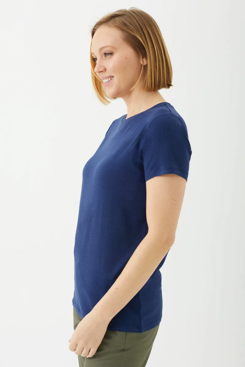 Women's Bamboo Cotton Short-Sleeve Crew Tee-All Sales Final